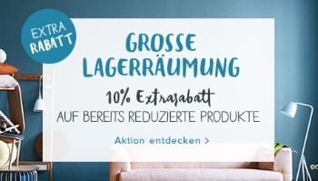 10% Extrarabatt bei Home24 - Grosse Lagerräumung