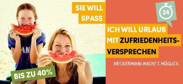 Bis zu 40%! Sie Will Spaß - ich will Urlaub mit Zufriedenheits-Versprechen
