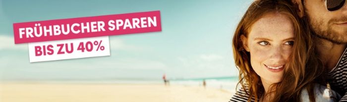 Frühbucher sparen bis zu 40% bei Neckermann