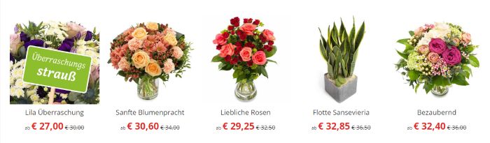 Überraschungsstraß und weiotere reduzierte Angebote von Euroflorist