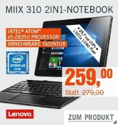 Mix 310 2in1-Notbook 20€ reduziert bei Cyberport