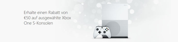 50€ Rabatt auf ausgewählte Xbox One S-Konsolen