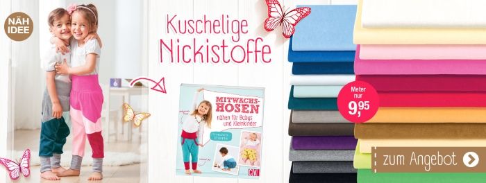 Kuschelige Nicistoffe von Buttinette - Meter nur 9.95€