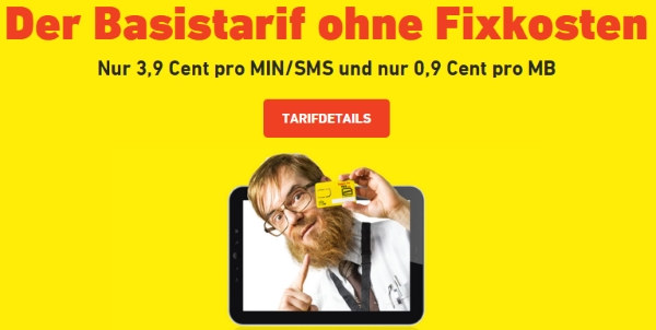 Yesss Basistarif ohne Fixkosten