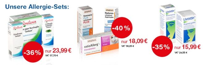 Bis zu 40% Rabatt auf Allerigie-Sets bei shop-apotheke.at