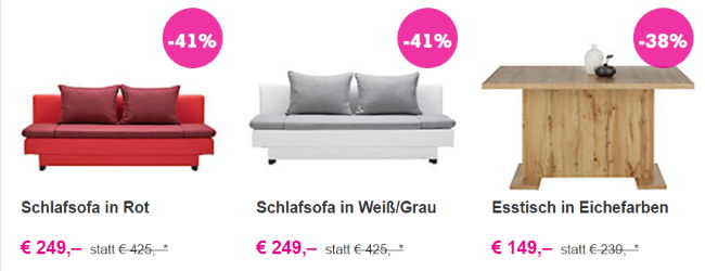 Bis zu 40% Rabatt auf Sofas bei Mömax