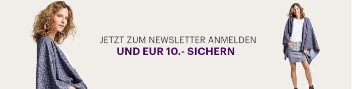 Jetzt zum Charles Vögele Newsletter anmelden und 10€ sparen!