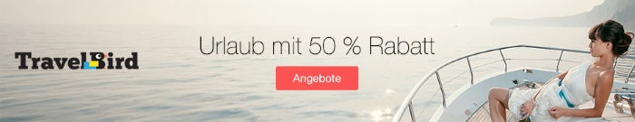 Urlaub mit 50% Rabatt bei TravelBird