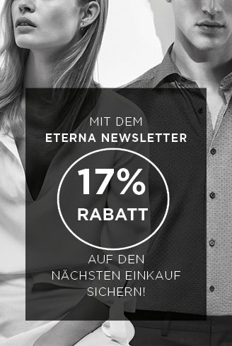 Mit dem eterna Newsletter 15% Rabatt auf den nächsten Einkauf sichern!