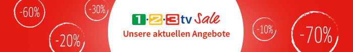 Bis zu 70% Sale im 1-2-3.tv Sale