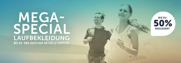 MEGA SPECIAL LAUFBEKLEIDUNG: Bis zu 50% reduziert bei 21RUN!