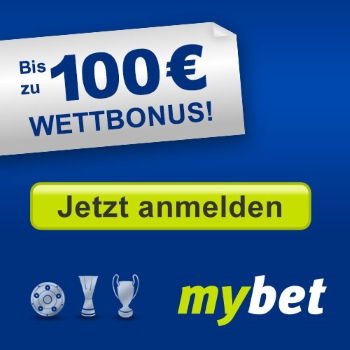 mybett 100€ Wettbonus - Jetzt anmelden!