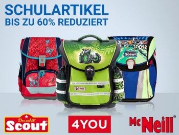 Schulartikel bis zu 60% Rabatt bei koffer-direkt