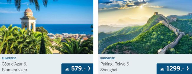 Lidl-Reisen: Cote d'Azur Bilumenriviera ab 579€ oder Peking, Tokyo und Shanghai ab 1299€!