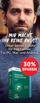 MIR MACHT IHR KEINE ANGST - 30% sparen mit Kaspersky!