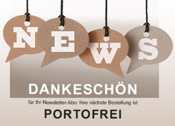 Mona News - Dankeschön für Neasletter-Abo: Ihre nächste Bestellung ist PORTOFREI!